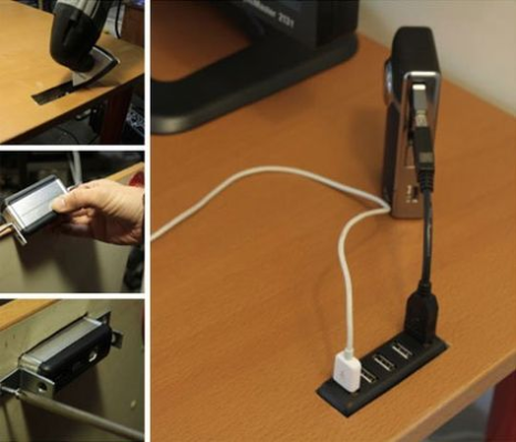 Turn The Edge Of Your Desk Into A Charging Station